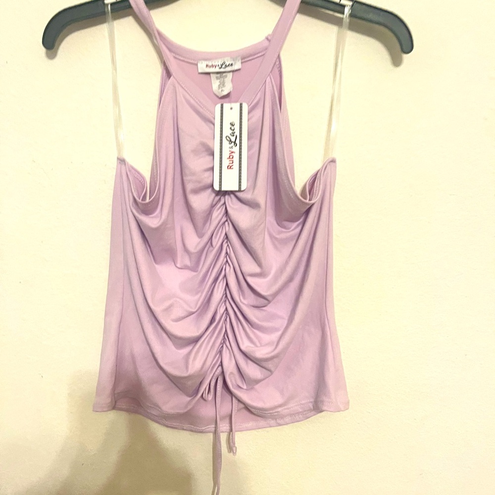 scrunched fitted  top